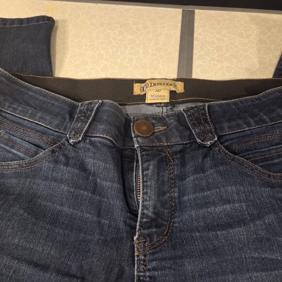 Democracy Ab Solution Vintage Jeans Size 10 Woman’s Dark Wash - Picture 7 of 8